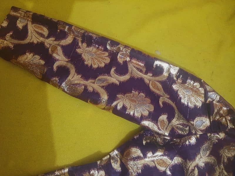 stitched plum colored saree 1