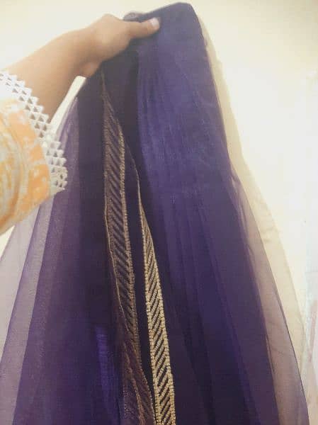 stitched plum colored saree 3
