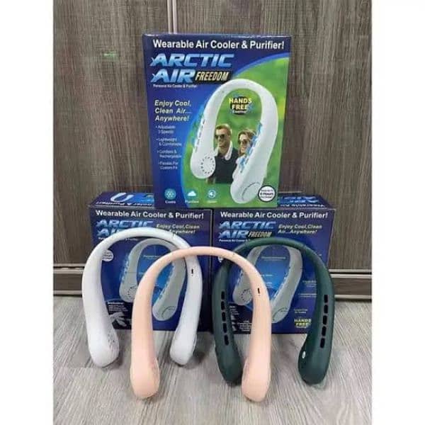Arctic Air Freedom Cordless Rechargeable 3-Speed Neck Fan 0