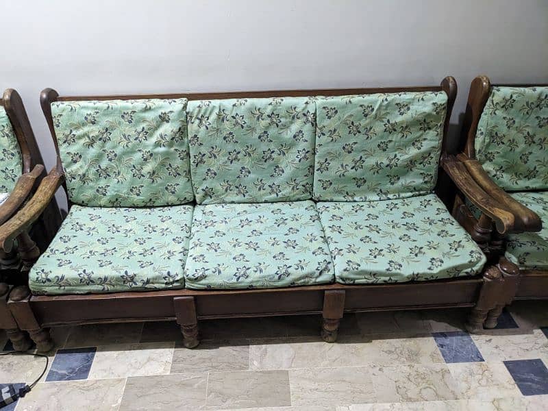 5 seater complete wooden sofa set 2