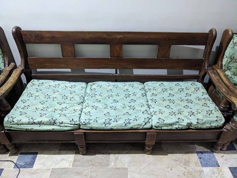 5 seater complete wooden sofa set 3