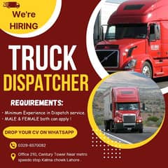 Hiring EXPERIENCED agents for truck dispatcher and sales Agents