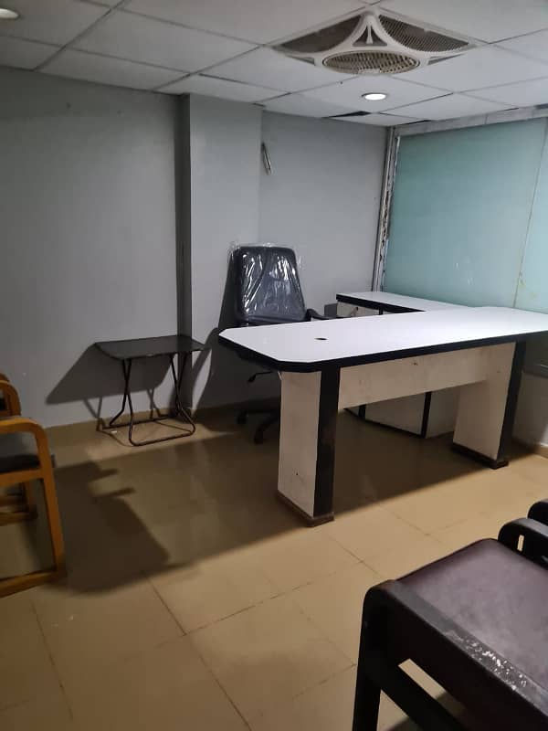 FULLY. FURNISHED OFFICE IS AVAILABLE ON THE RENT IN THE COMMERRICAL. BUILDING AT MAIN SHAHRE E FAISAL 4