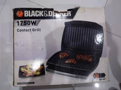 Black and Decker Grill 1750 Watt Imported