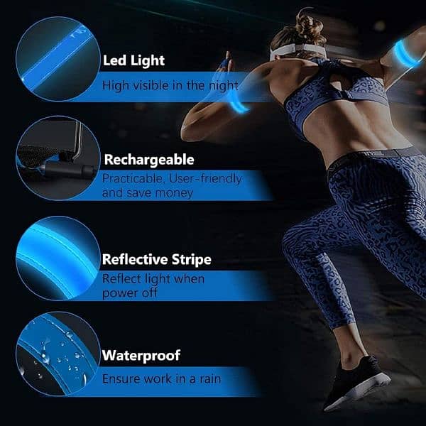 LANPARD RECHARGEABLE LED ARMBAND RUNNING LIGHTS 5