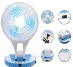 USB Rechargeable Portable Mini Fan With LED Light 0