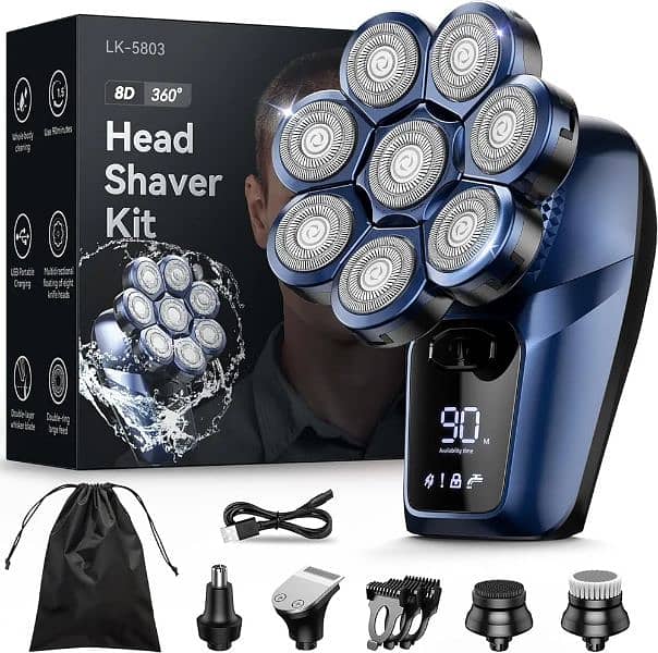 8D Head Shavers for Bald Men, Bazivve Upgraded Men's Rotary Shaver 0