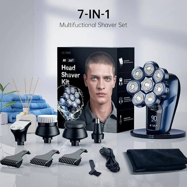 8D Head Shavers for Bald Men, Bazivve Upgraded Men's Rotary Shaver 3