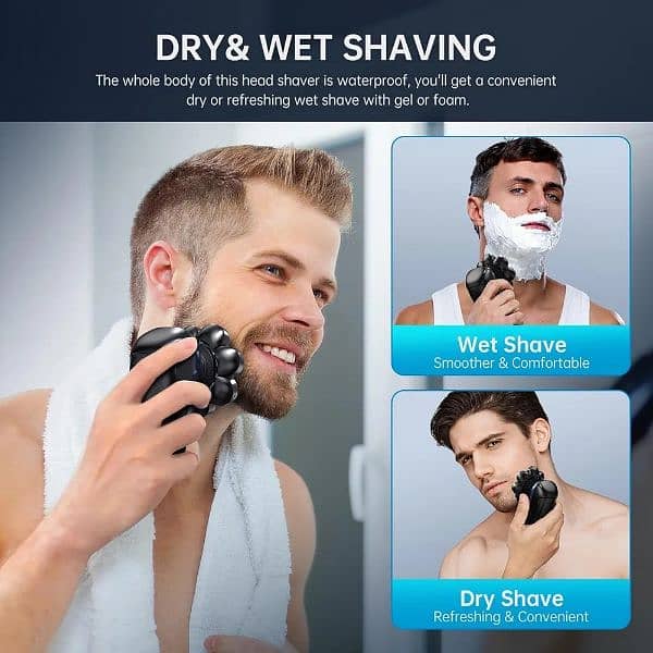 8D Head Shavers for Bald Men, Bazivve Upgraded Men's Rotary Shaver 4