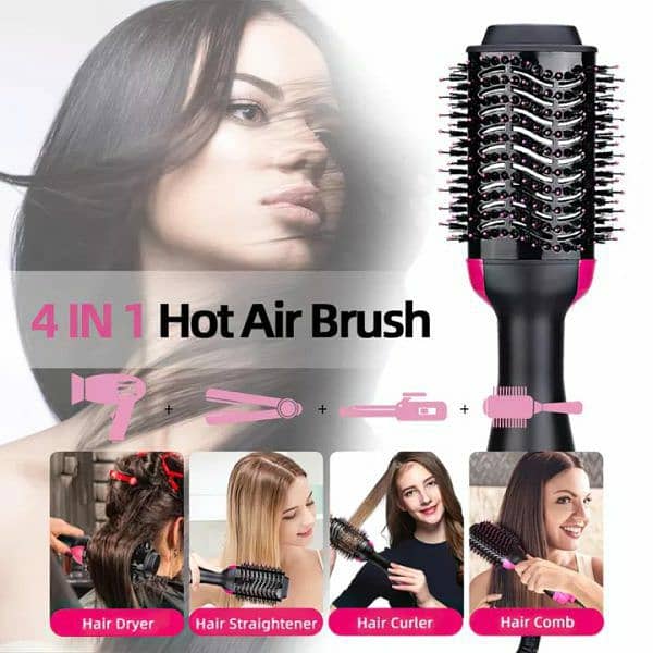 3-in-1 Hair Brush, Hair dryer, Straightener 2