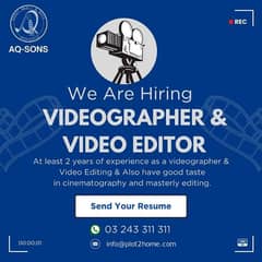Hiring videographer sallery depends on work or decided in interview