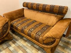 7 seater velvet and Jaquard sofa set
