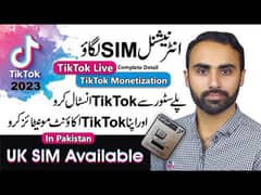 UK based sim available for TikTok live & monetizing