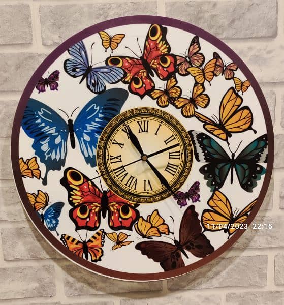acrylic fancy wall clock with digital printing 4