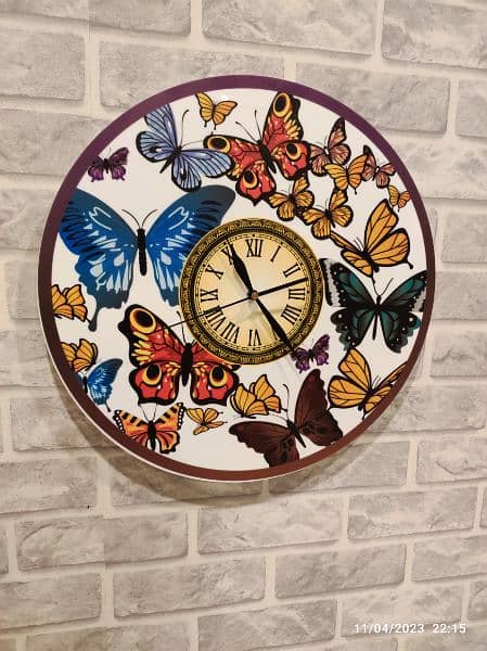 acrylic fancy wall clock with digital printing 6