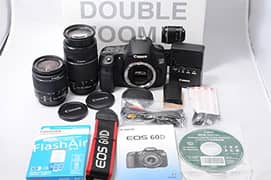 Canon 60D DSLR Camera with two lenses 50 mm and 18-55 mm