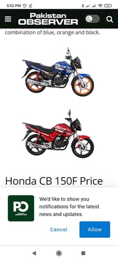 New Honda CB 150F FOR SALE WITH INSURANCE