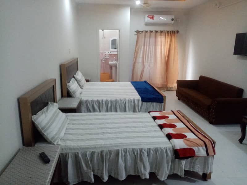luxury guest house room hotel room one room VIP apartment fully furnished on rent 2