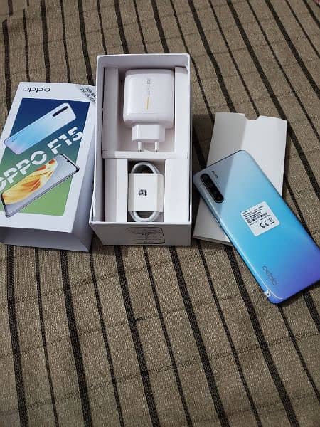 Oppo F15 8/256 pta approved new box pack 3