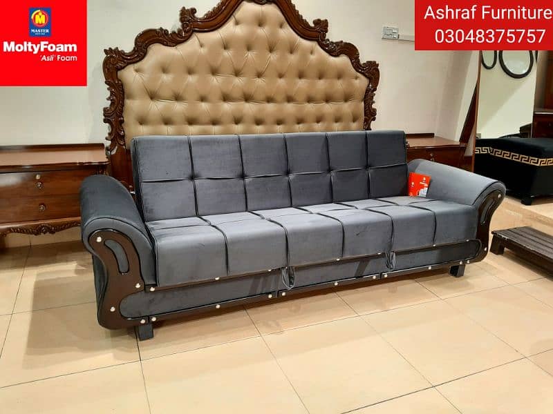 Molty| Sofa Combed|Chair set |Stool| L Shape |Sofa|Double Sofa Cum bed 8
