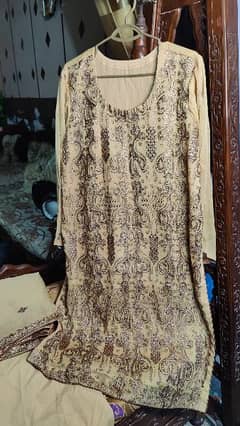 Walima Dress pure chiffon three piece dress for sale