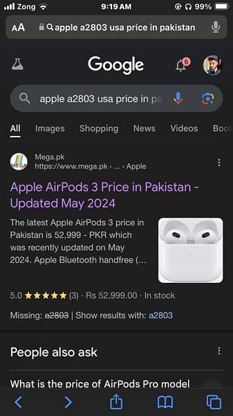 Apple Airpods 3 model (a2803 usa) exchange possible 4