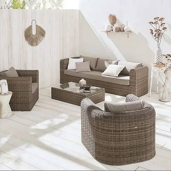 Rattan Sofas, Single seater, two and three seater L shaped customized 9