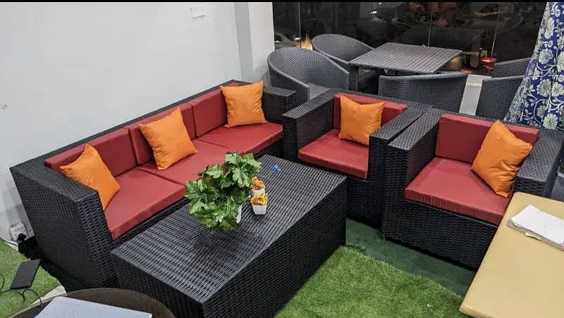 Rattan Sofas, Single seater, two and three seater L shaped customized 10