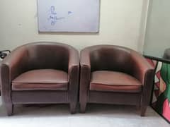 Used leather sofa seats