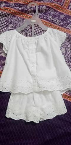 3-6 months girl white dress