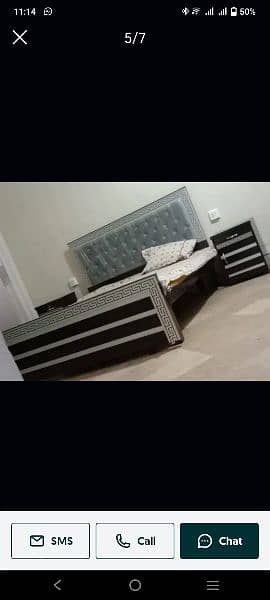 bed / bed set / double bed / kikar wood bed 16