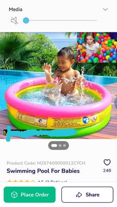 Kids inflatable pool 0