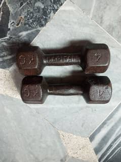 4/4 Dumbbells in very excellent condition for sale.