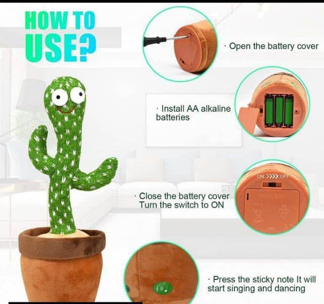 Dancing Cactus Toy For Kids. 3