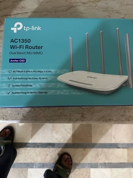TP Link AC 1350 WiFi Router Dual Band/MU-MIMO Archer C60 11