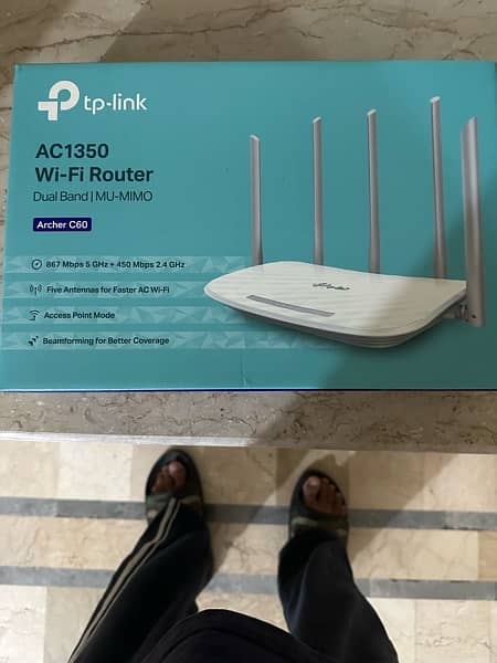 TP Link AC 1350 WiFi Router Dual Band/MU-MIMO Archer C60 12