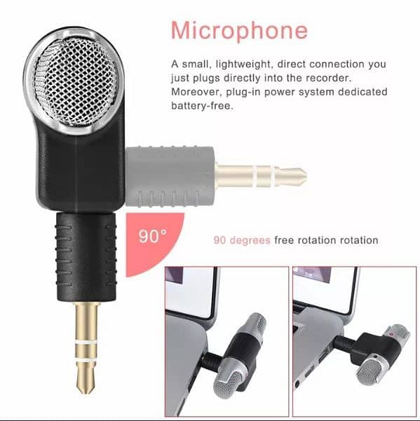 Mini Digital Headphones Mic 3.5mm Stereo Microphone Jack  Lap 6