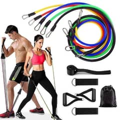 11(PCS) Power Exercise Resistance Band Set 5 In 1 Fitness Band 0