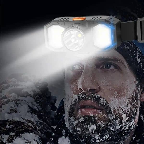 Head light Torch COB Mini Portable USB Rechargeable Waterproof F 4