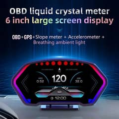 OBD2 +GPS HUD Car Head Up Display Fuel Avg Slop Meter Tachometer Spee 0