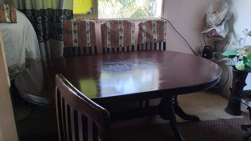 Wooden Dining Table with 06 Chairs 7