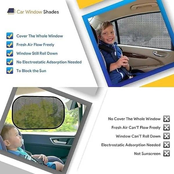 Universal Car Window Shades Side Window Shade For Car 4 Pc 4