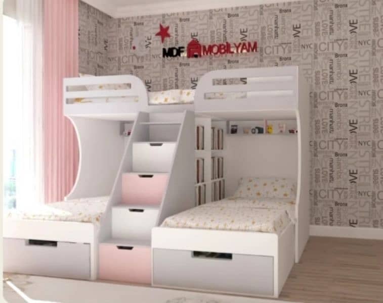 Kids Beds/ bunk bed/ baby court/cupboard/Almari//wardrobe 8