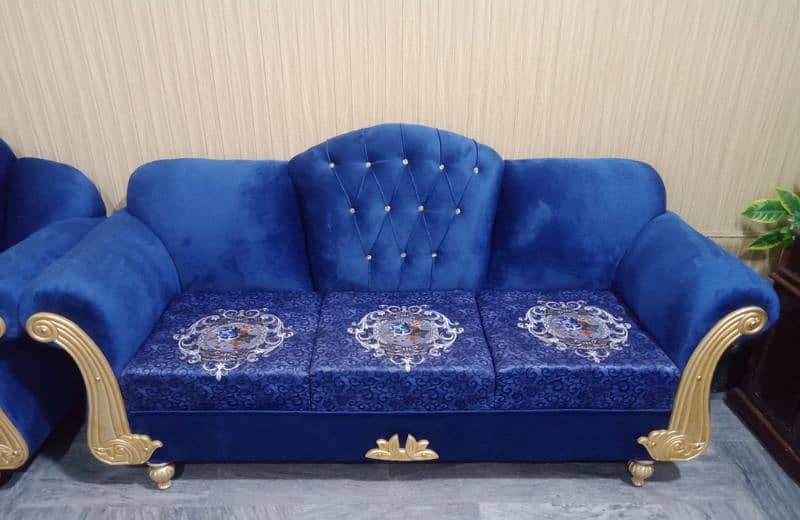 Sofa Set 6 Seater New Luxury King Size Velvet Fabric 0332-4144625 2