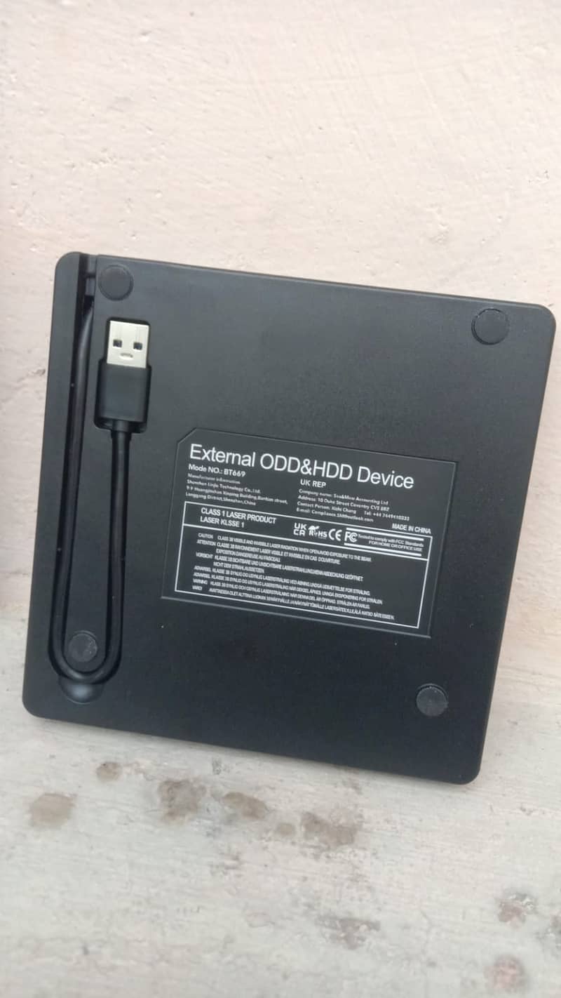 Rioddas External CD Drive, USB 3.0 Portable CD/DVD +/-RW Drive Slim DV 1
