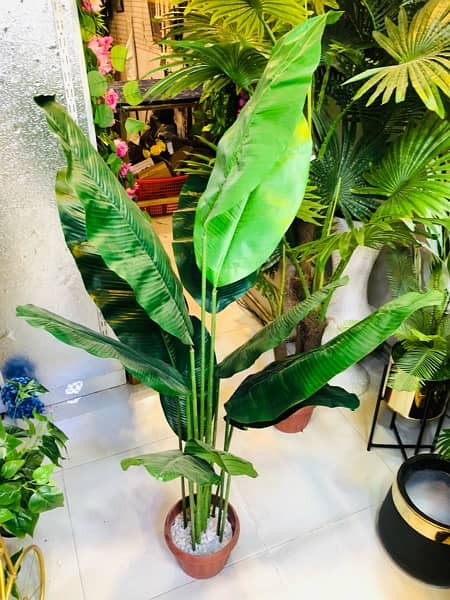 full size artificial plants / fiber planter availble with ss . 0