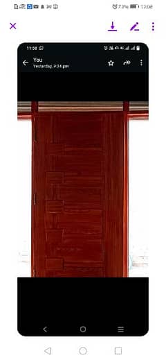 Fine quality wood door with glass.