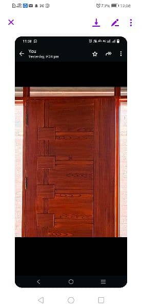 Fine quality wood door with glass. 1