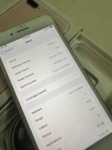 iPhone 7 plus + 32 GB pta approved 5
