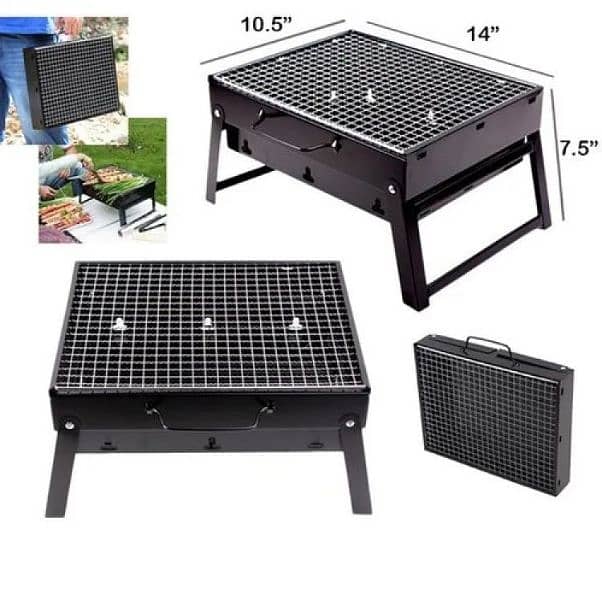 Folding Portable Outdoor Barbeque Charcoal Bbq Grill 1